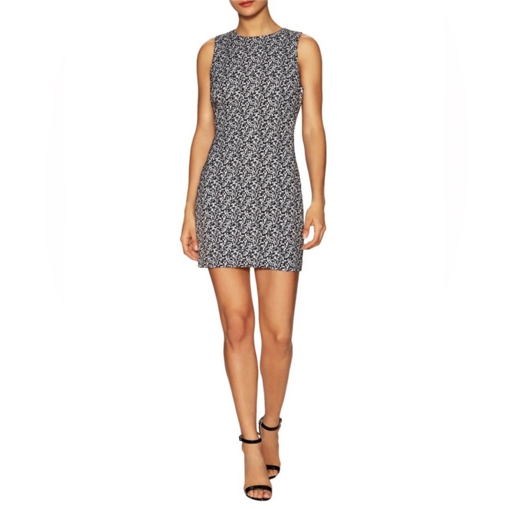 Elizabeth and James Jacquard Nadia Dress, Black White, Size 2